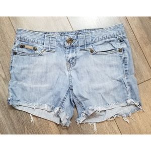 Candies distressed cut-off denim shorts size 5